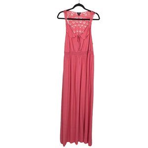 Torrid Pink Sleeveless Maxi Dress w Elastic Waist